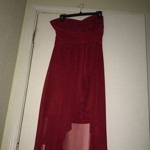 semi-formal red dress